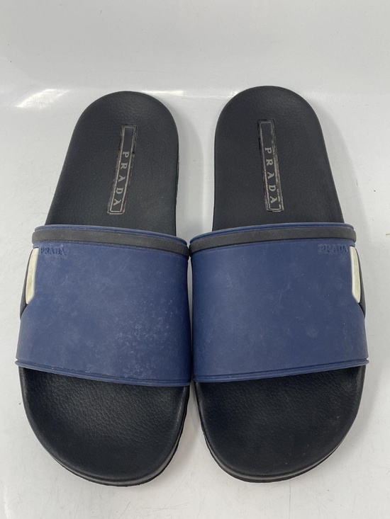 Prada Authentic  Navy and Black Slide Sandals main image 8